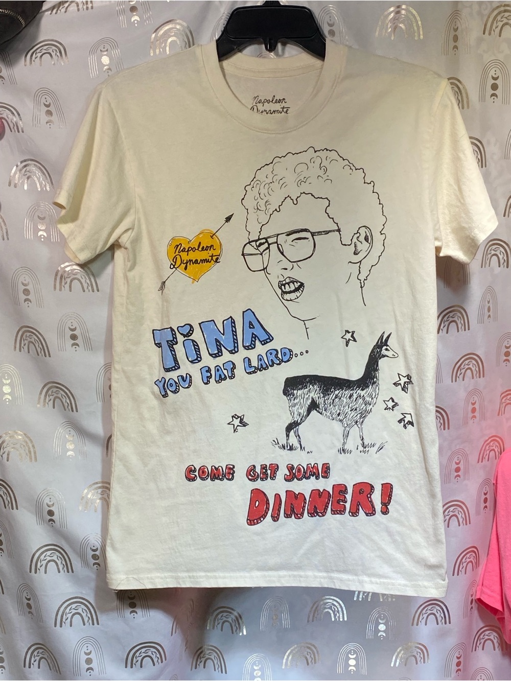 Napoleon Dynamite Graphic Tee - Cream "Tina You Fat Lard"